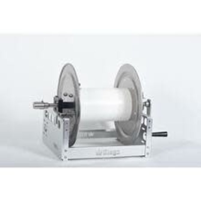 916364-4 Surface Mount Stainless Steel Pressure Washer Hose Reel with 250  ft. Hose Capacity