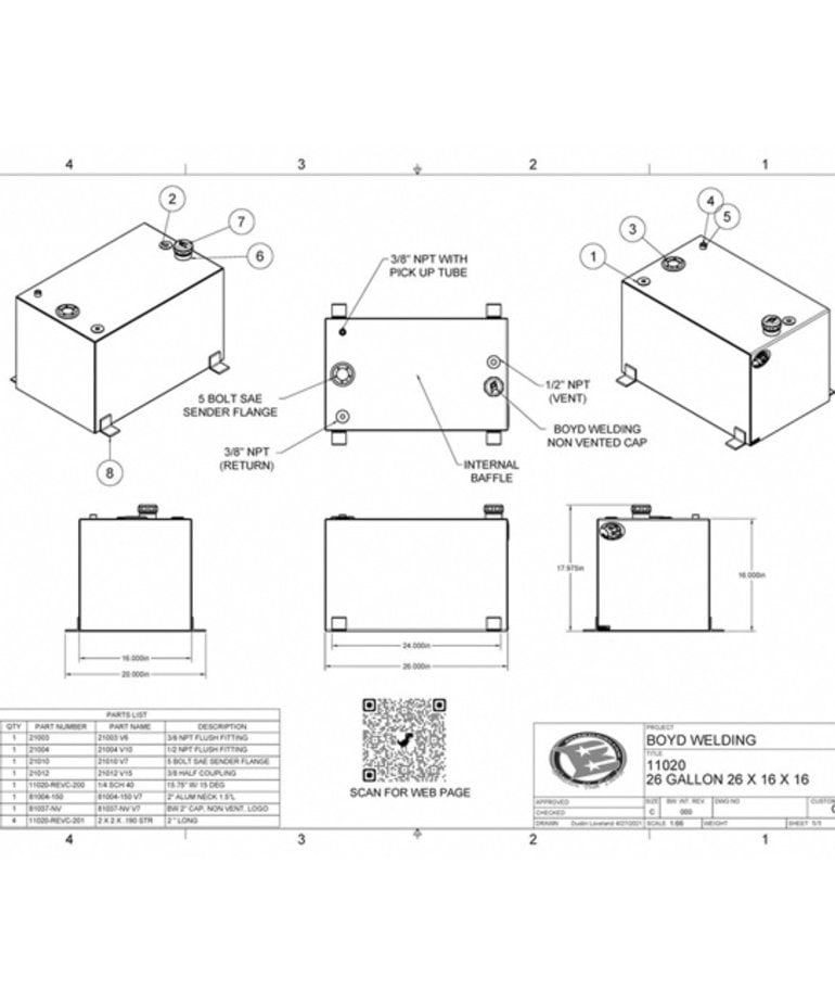 Boyd Aluminum Fuel Tank