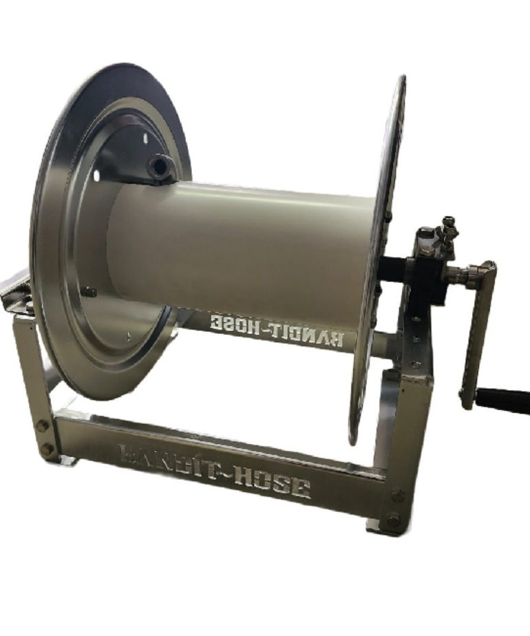 Bandit BANDIT ALUMINUM MANUAL HOSE REEL WITH STAINLESS MANIFOLD 300FT 12" DRUM