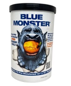 Blue Monster 10" x 12" Pre-Moistened Cleaning Towels w/ Nail Brush - Citrus (75 per Pack)