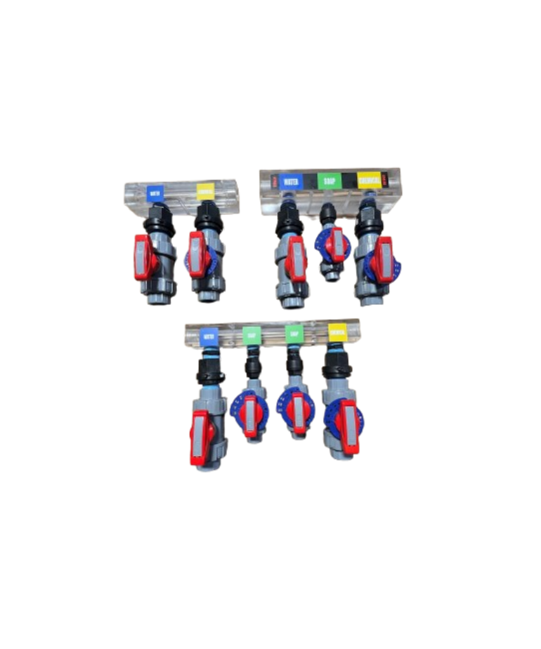 High Flow Acrylic Manifold Metering Valve