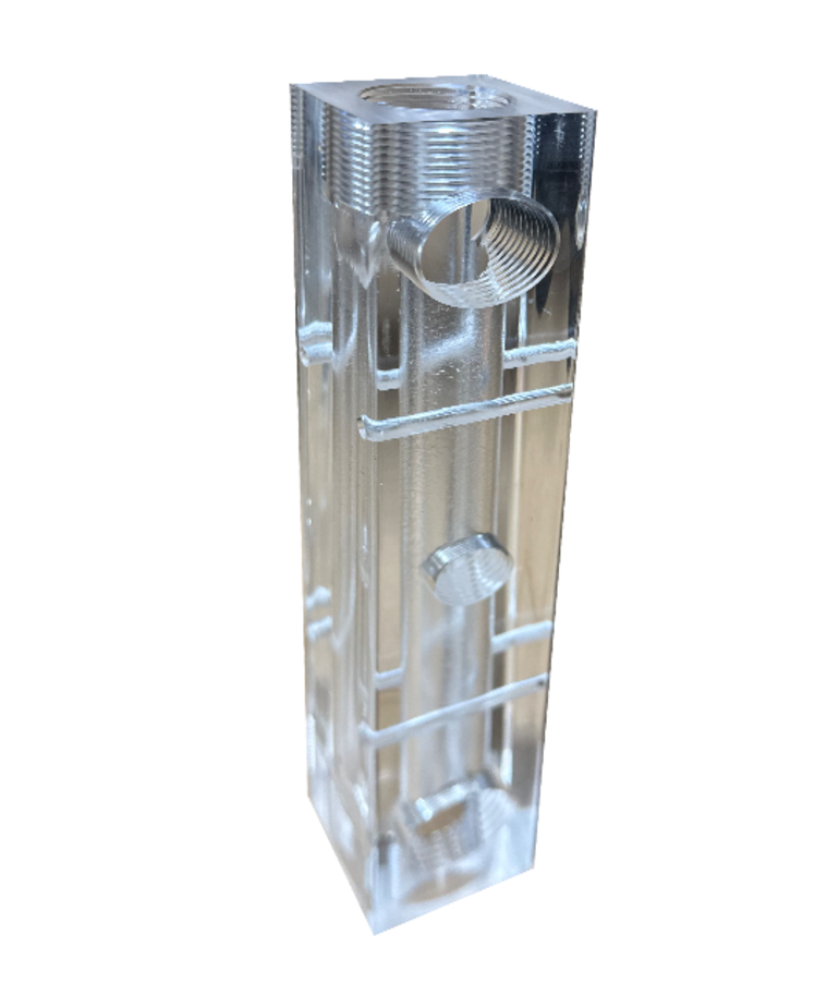 1" Acrylic Manifold Block (3 port)