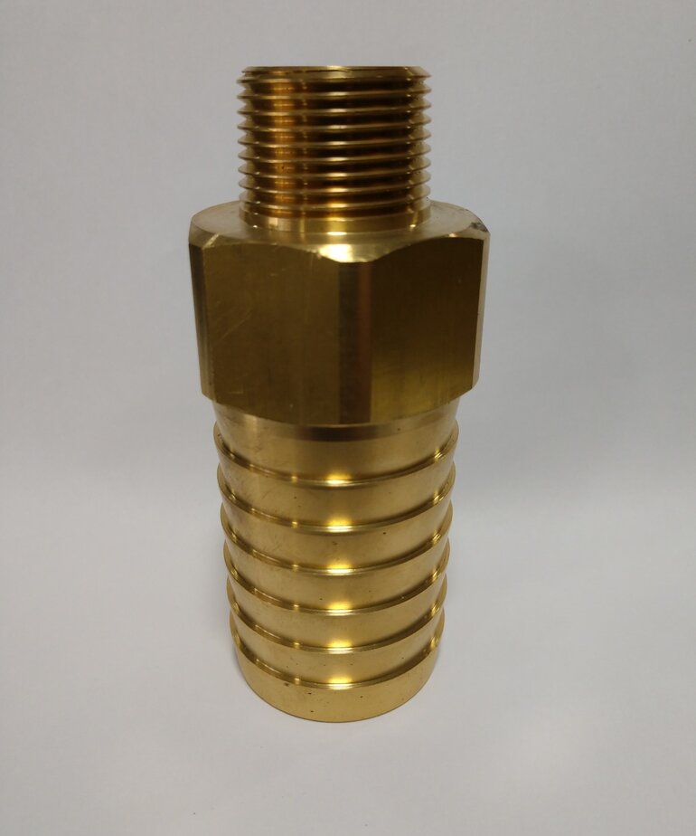 BE Inlet King Brass Hose Barb