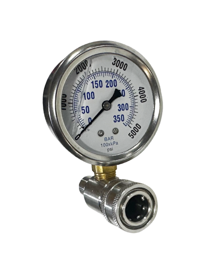BE Steel Quick Connect Pressure Gauge