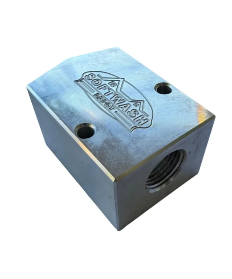 SWD Aluminum 3/8" x 1/2" Siamese/Twinning Block