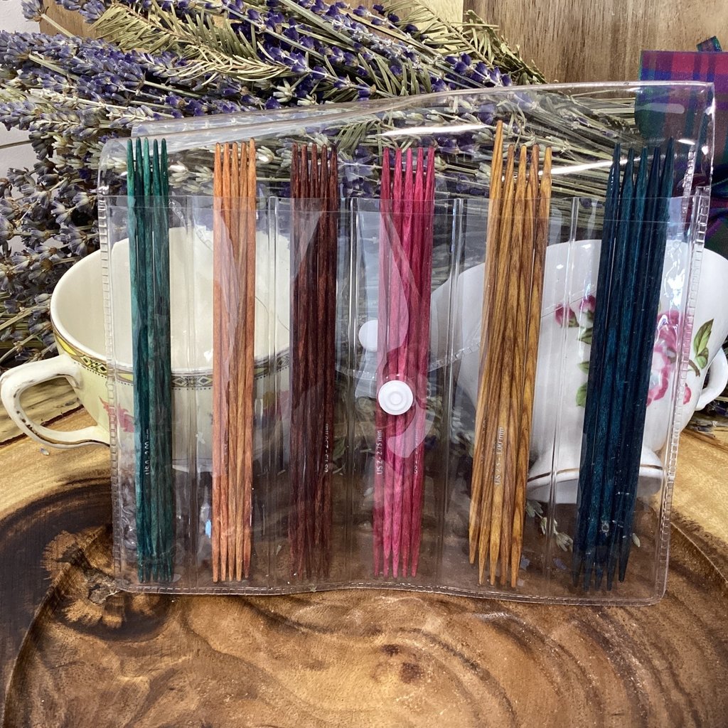 Knitter’s Pride Symfonie Dreamz Wood DPN 5” Sock needle set