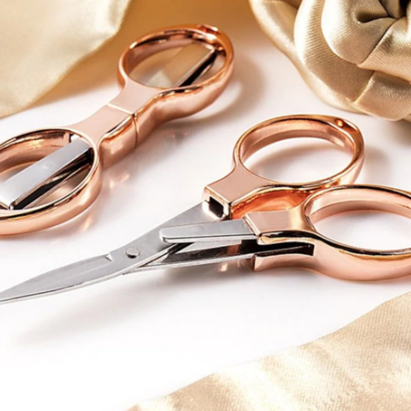 Hemline Rose Gold folding scissor