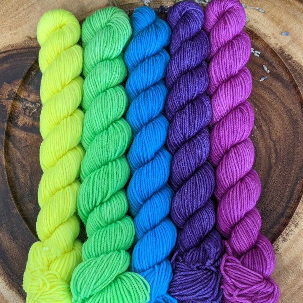 Yarn Ink  All the Neons mini pre-packaged