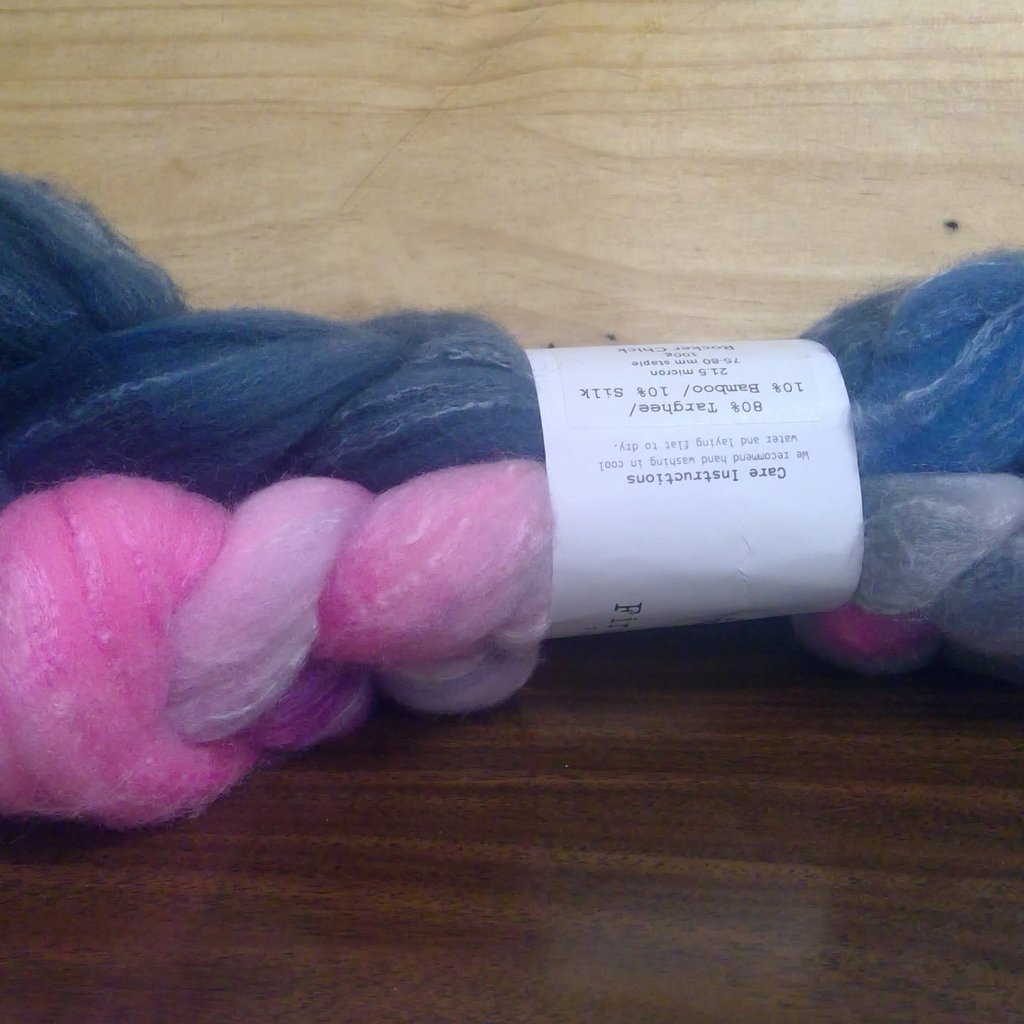 Fireweed Fibre Co Targhee, Bamboo, Silk Combed Top