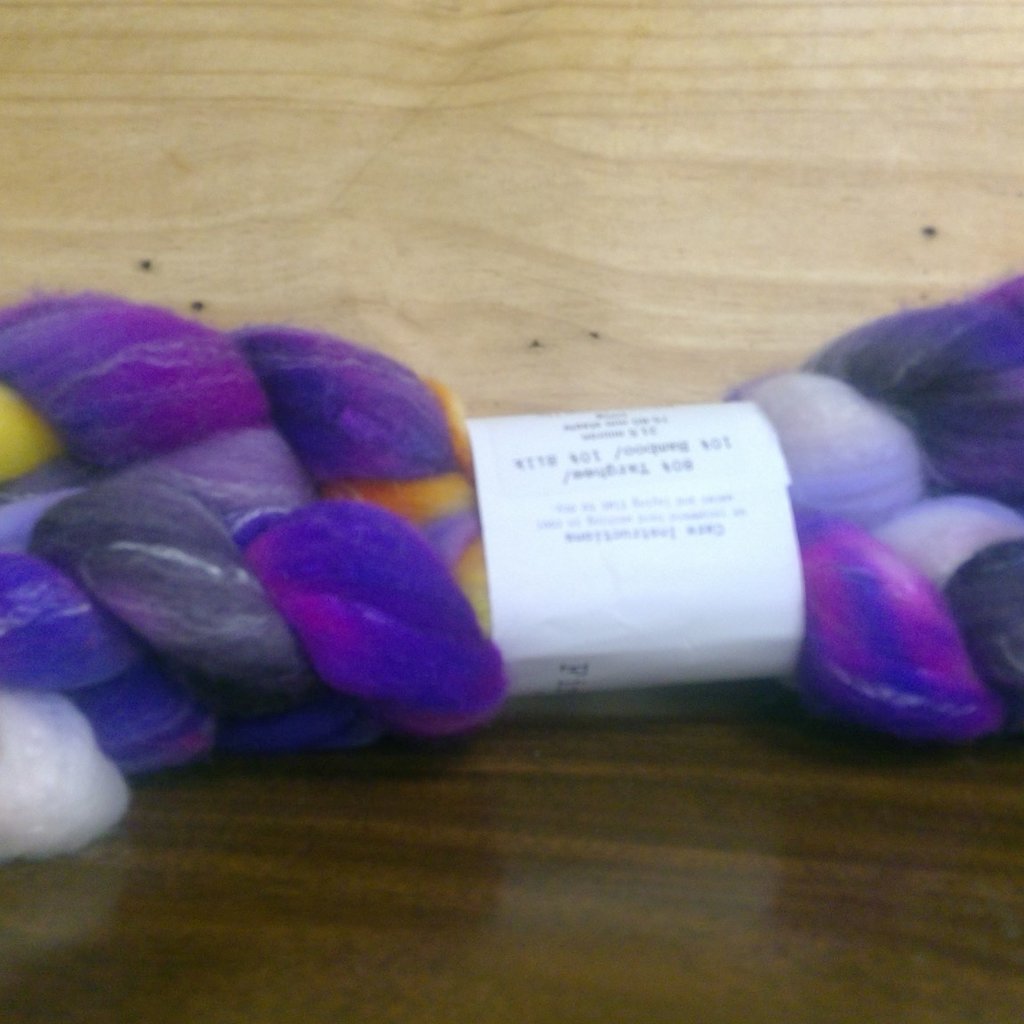 Fireweed Fibre Co Targhee, Bamboo, Silk Combed Top