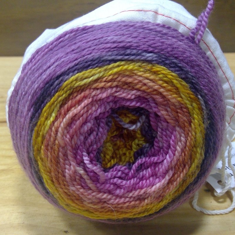 The Yarn Therapist Self Striping Shawl