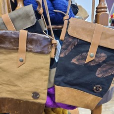 Isabelle Gosslin Designs Isabelle Gosslin Le Festival  canvas & leather bag (sm)