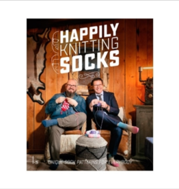 Mr. Knitbear and DenDennis Happily Knitting Socks