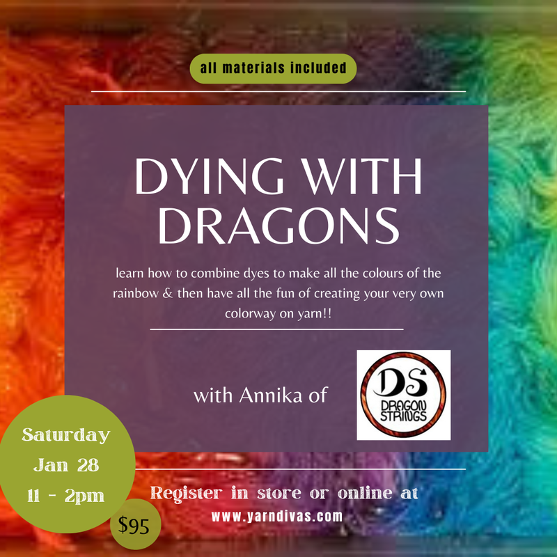 Dragon Strings Dying With Dragons  - yarn dying class
