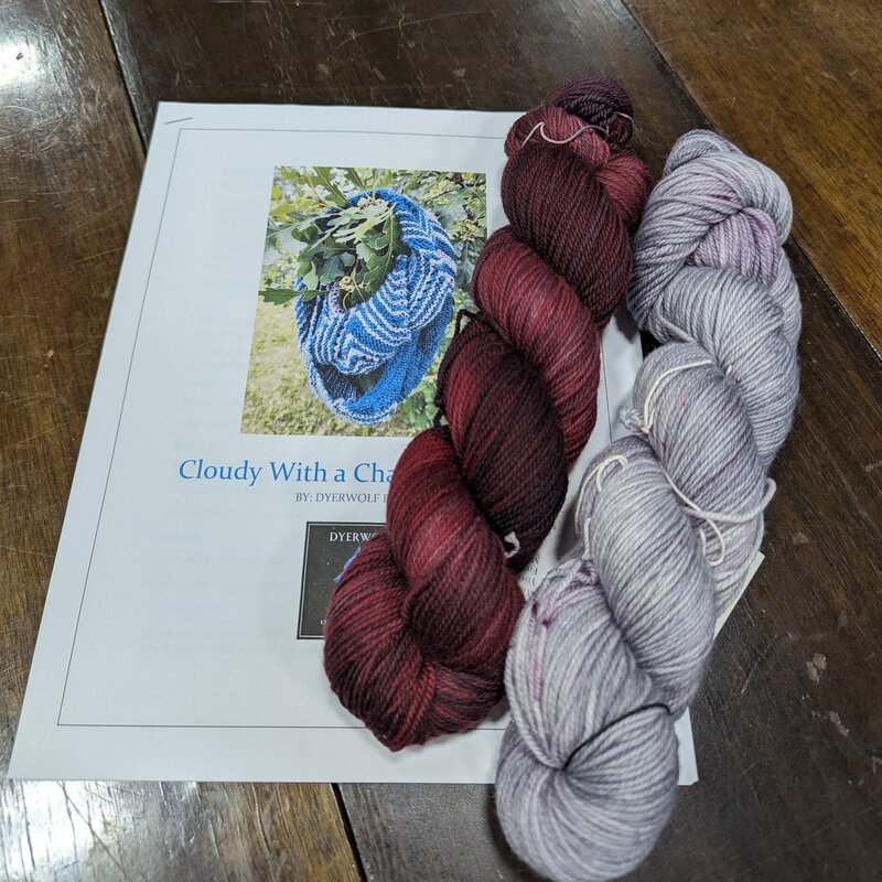 Dyer Wolf Yarn Co. Cloudy with a Chance of Tofino Kit (Dyerwolf Yarn Co,)