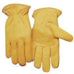 Unlined Cowhide Glove w/Elastic Back