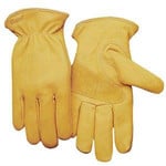 Unlined Prem.Grain Reinf.Palm Cowhide Glove L