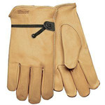 Unlined Cowhide Glove w/Pull Strap Large