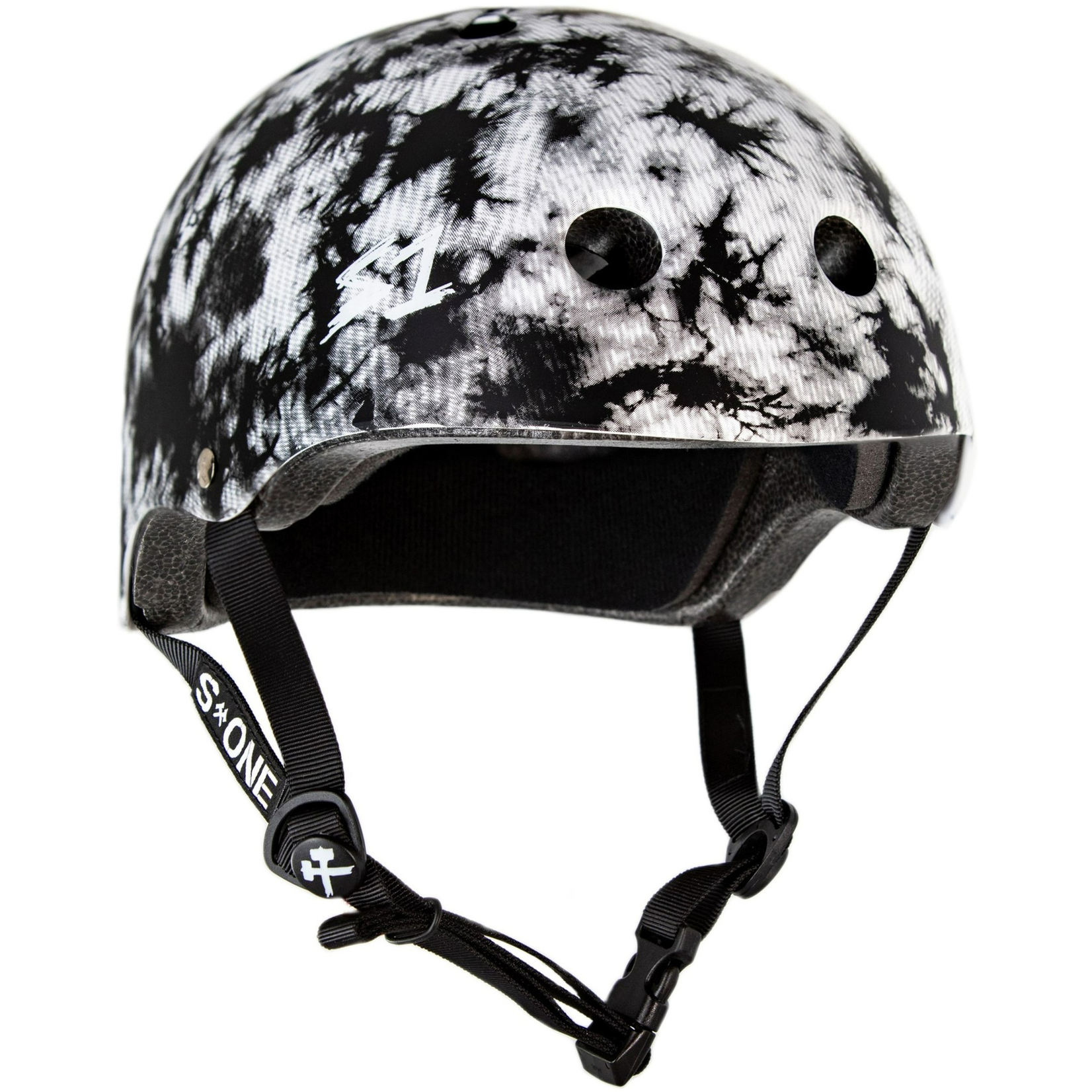 S One Helmet Co Lifer Black & White Tie Dye Matte