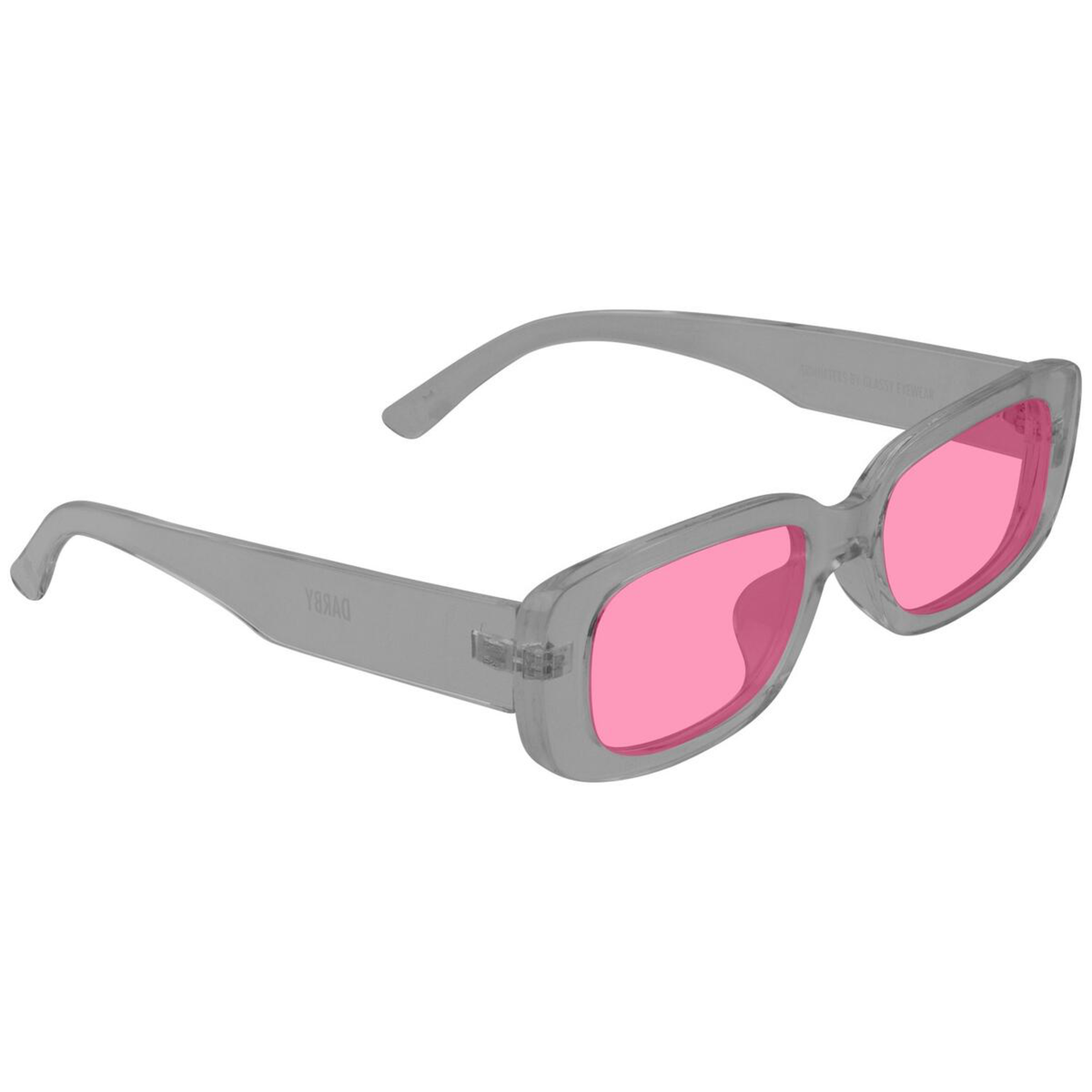 Glassy Eyewear Darby - Transparent Grey/Pink Lens