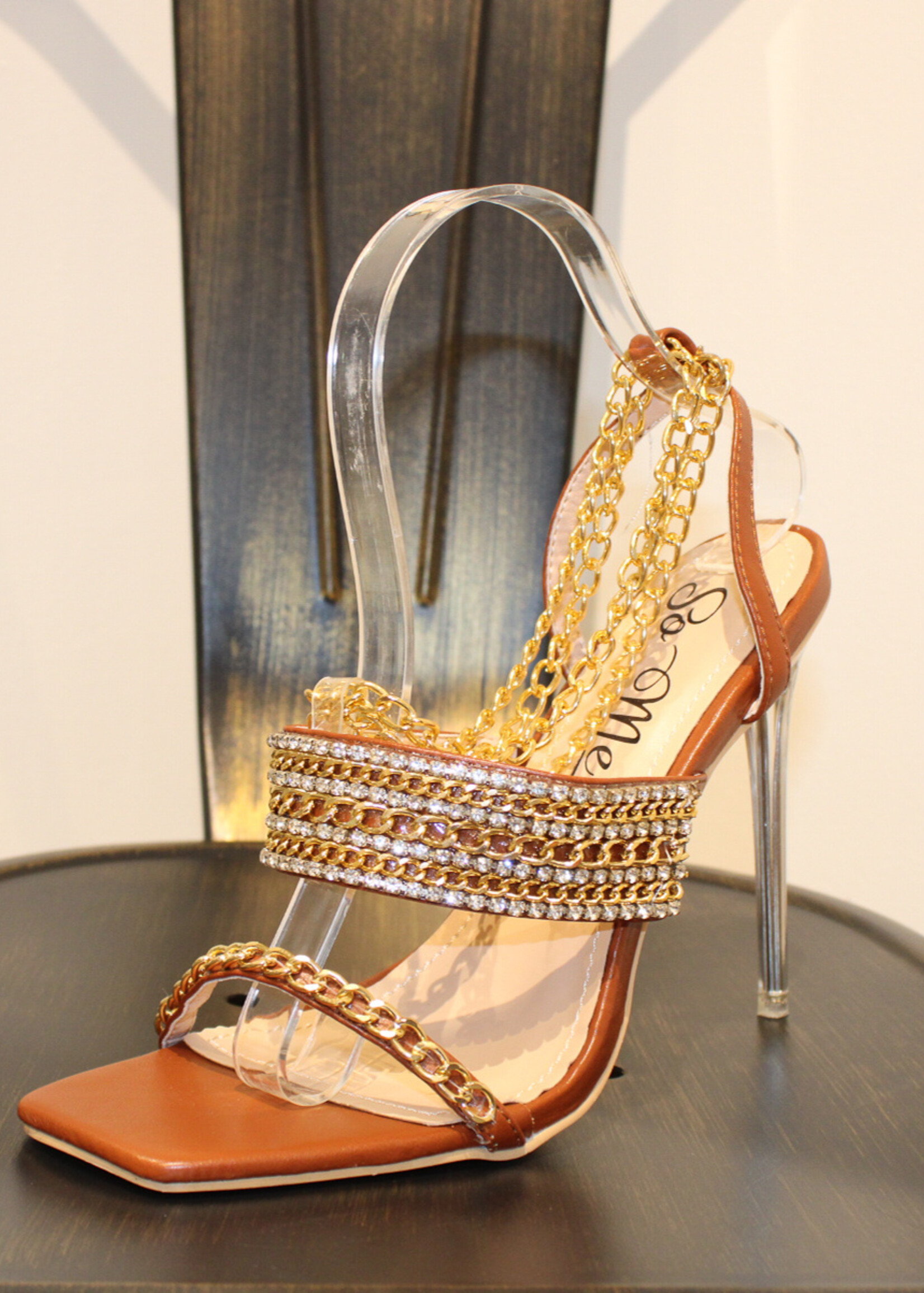 Multi gold chain heel *FINAL SALE*