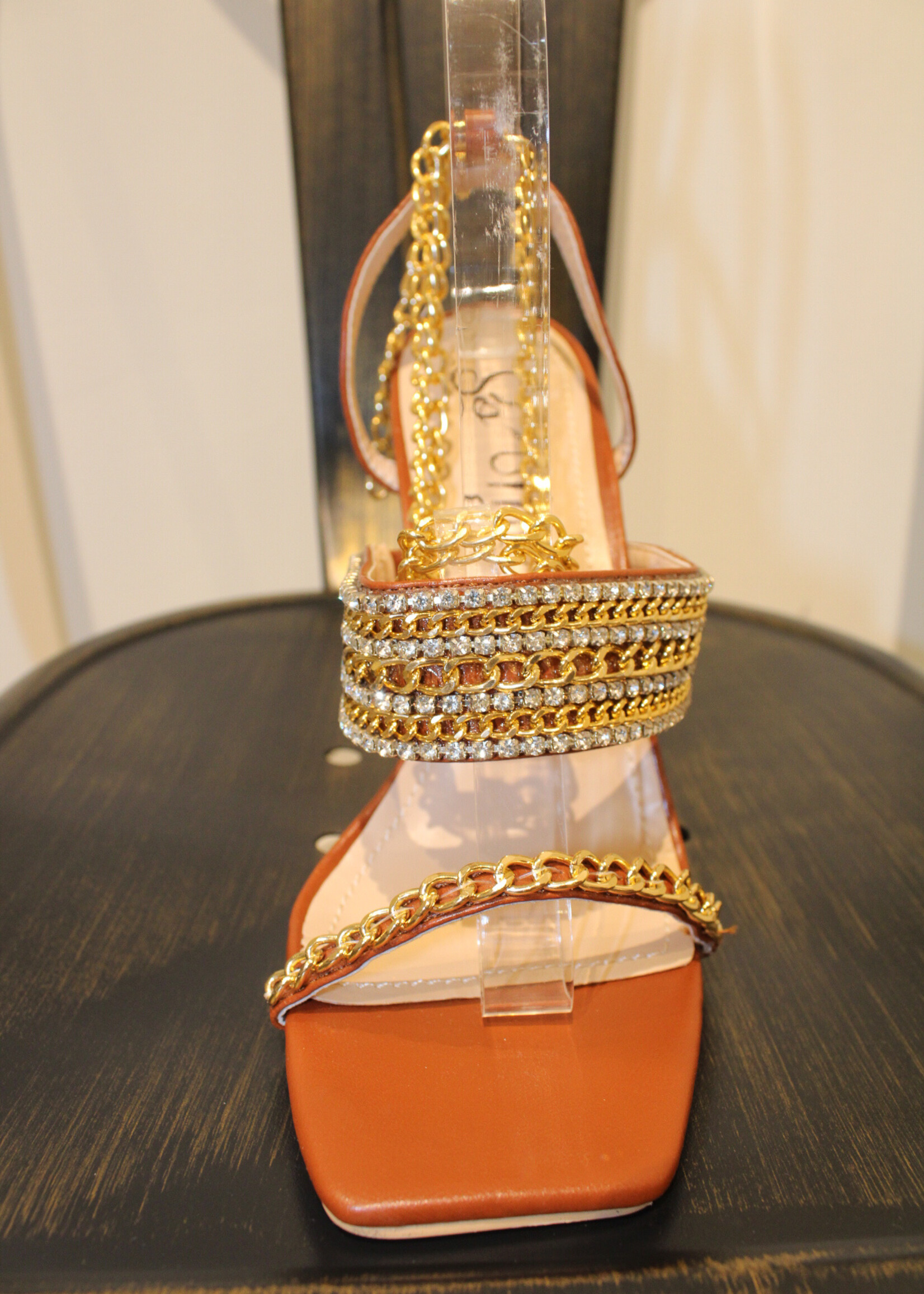 Multi gold chain heel *FINAL SALE*