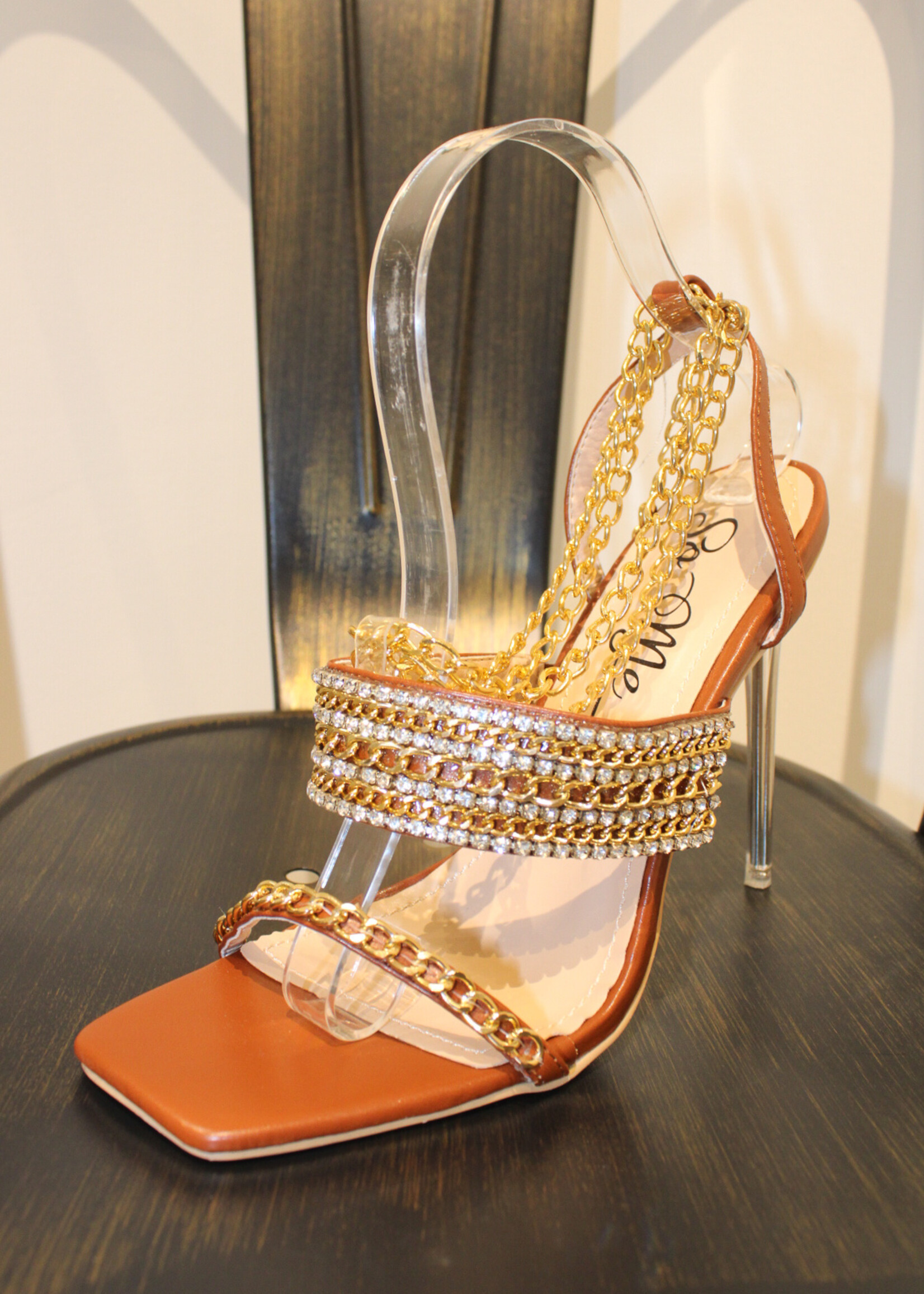 Multi gold chain heel *FINAL SALE*