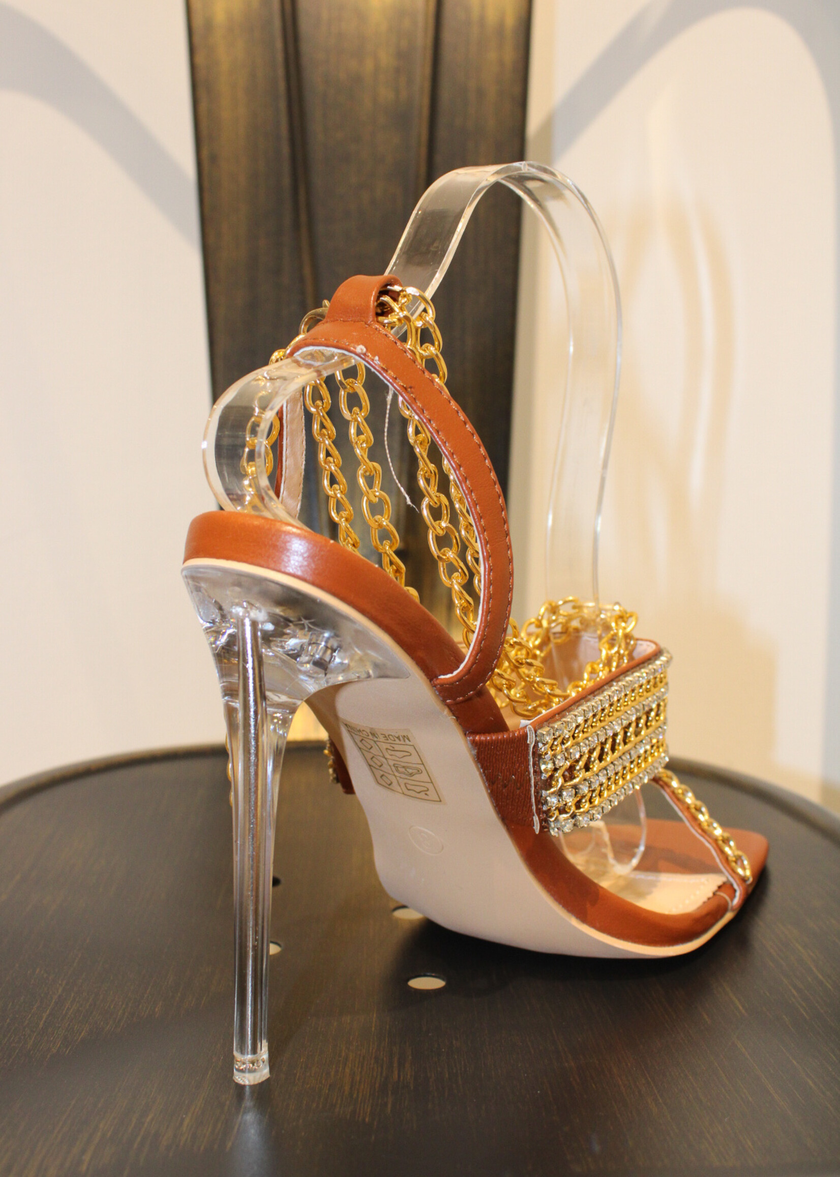 Multi gold chain heel *FINAL SALE*