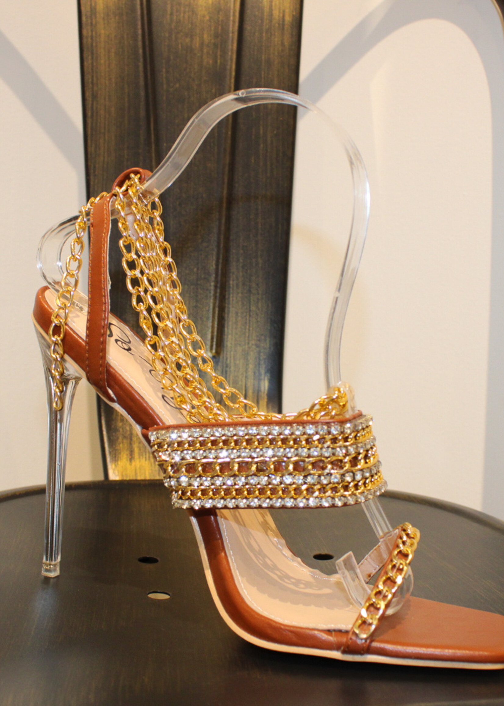 Multi gold chain heel *FINAL SALE*