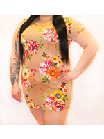 Plus size floral print mini dress *FINAL SALE*