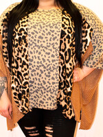 Plus color block animal printed tunic top *FINAL SALE*