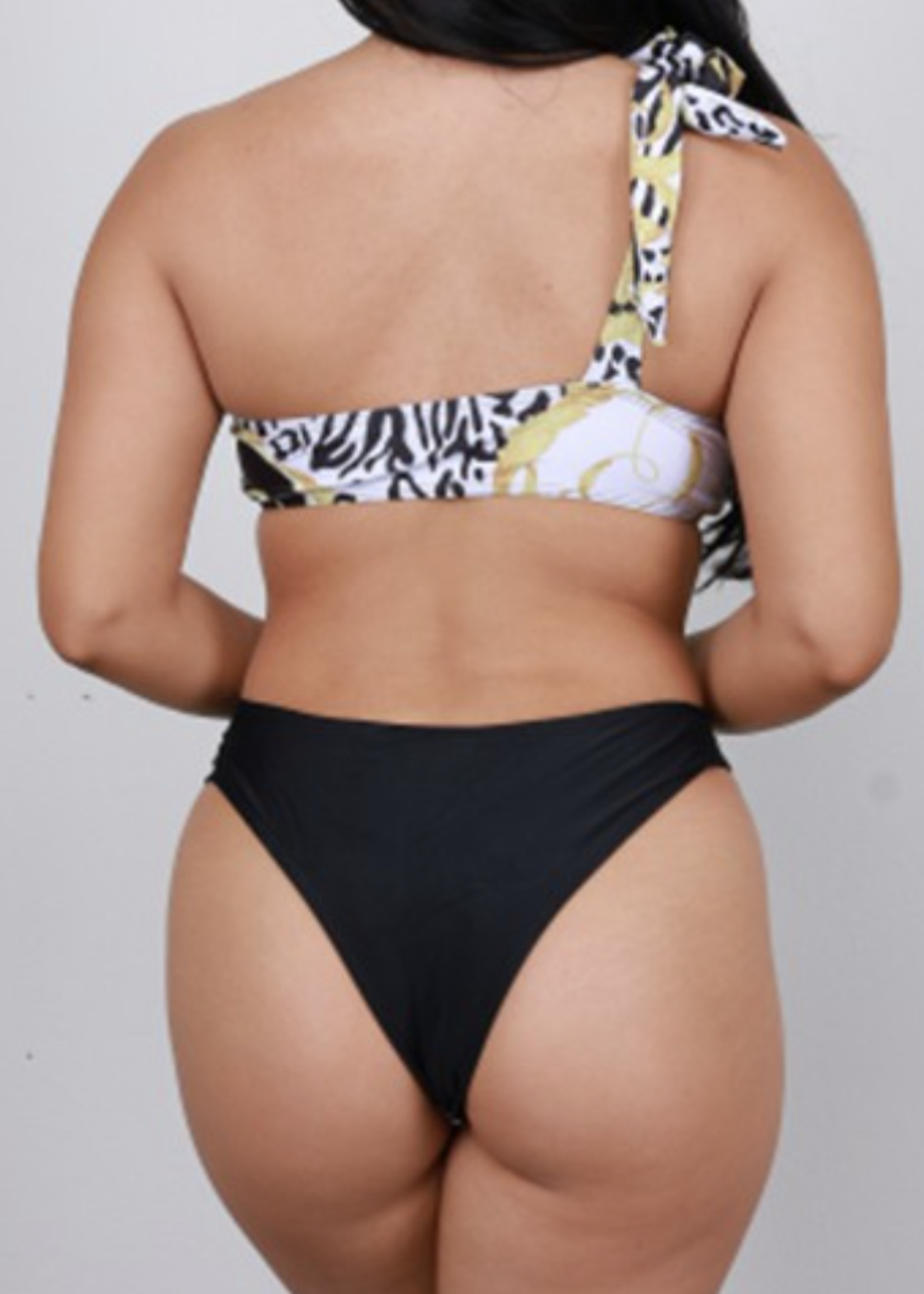 Printed Two Piece One Shoulder Swimsuit *FINAL SALE*