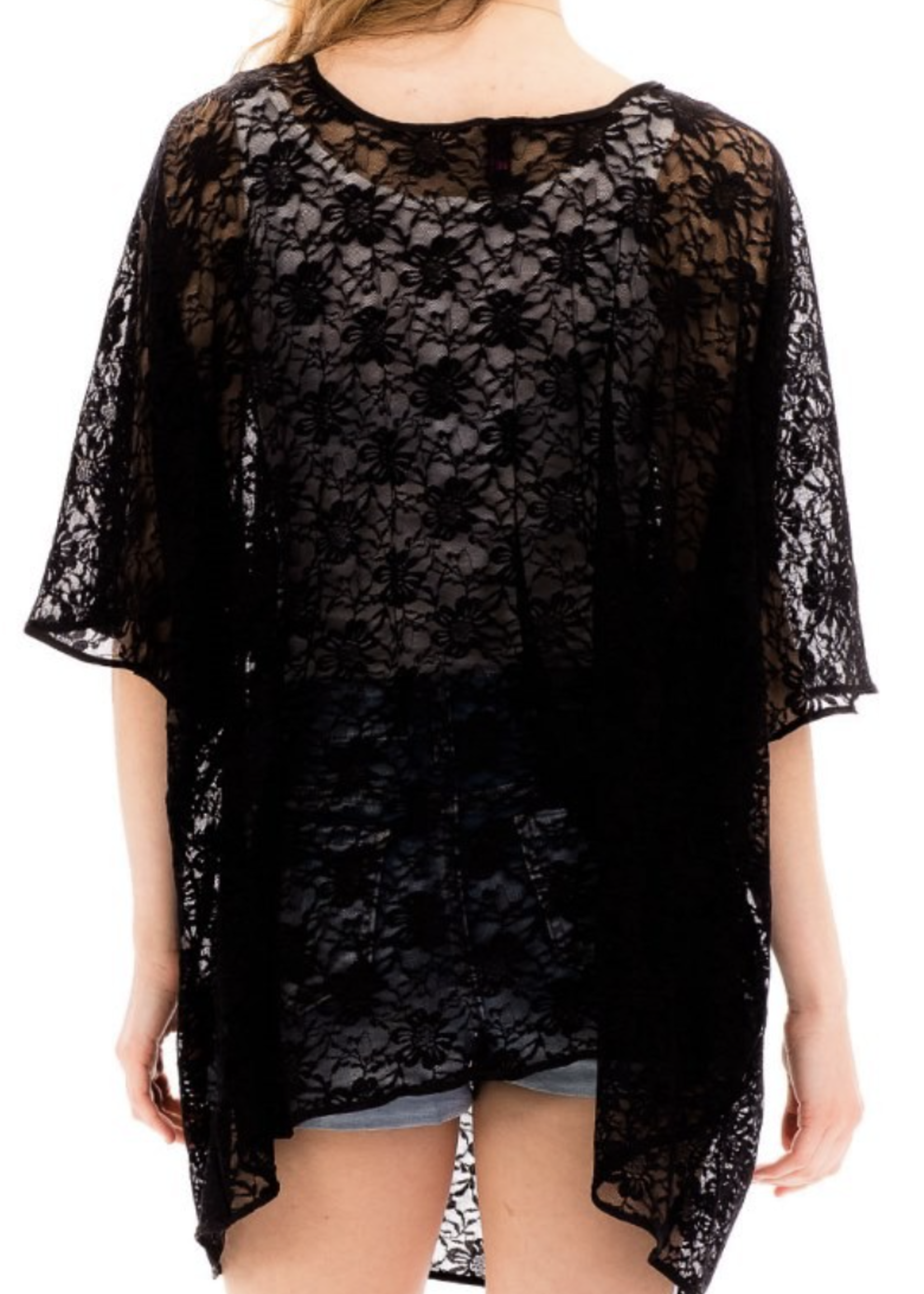 Daisy mesh lace cover up