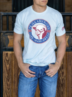 LAZY J RANCH WEAR TEJAS AMERICAS  T-SHIRT - LIGHT BLUE *FINAL SALE*