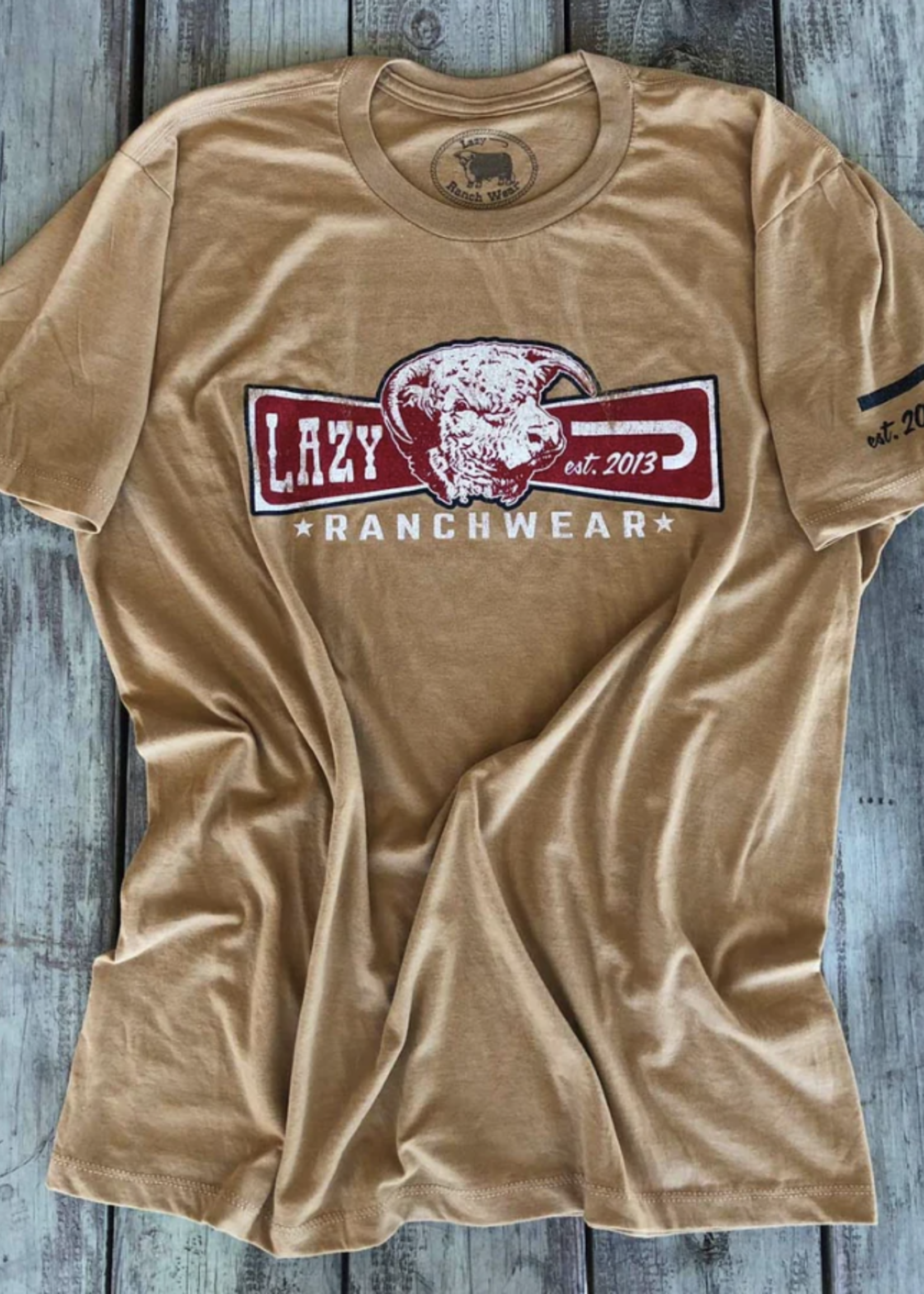 Lazy J Ranch Wear Diamond Hereford Banner T-Shirt - Mustard