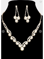 Simple Touch Of Pearls Necklace Set