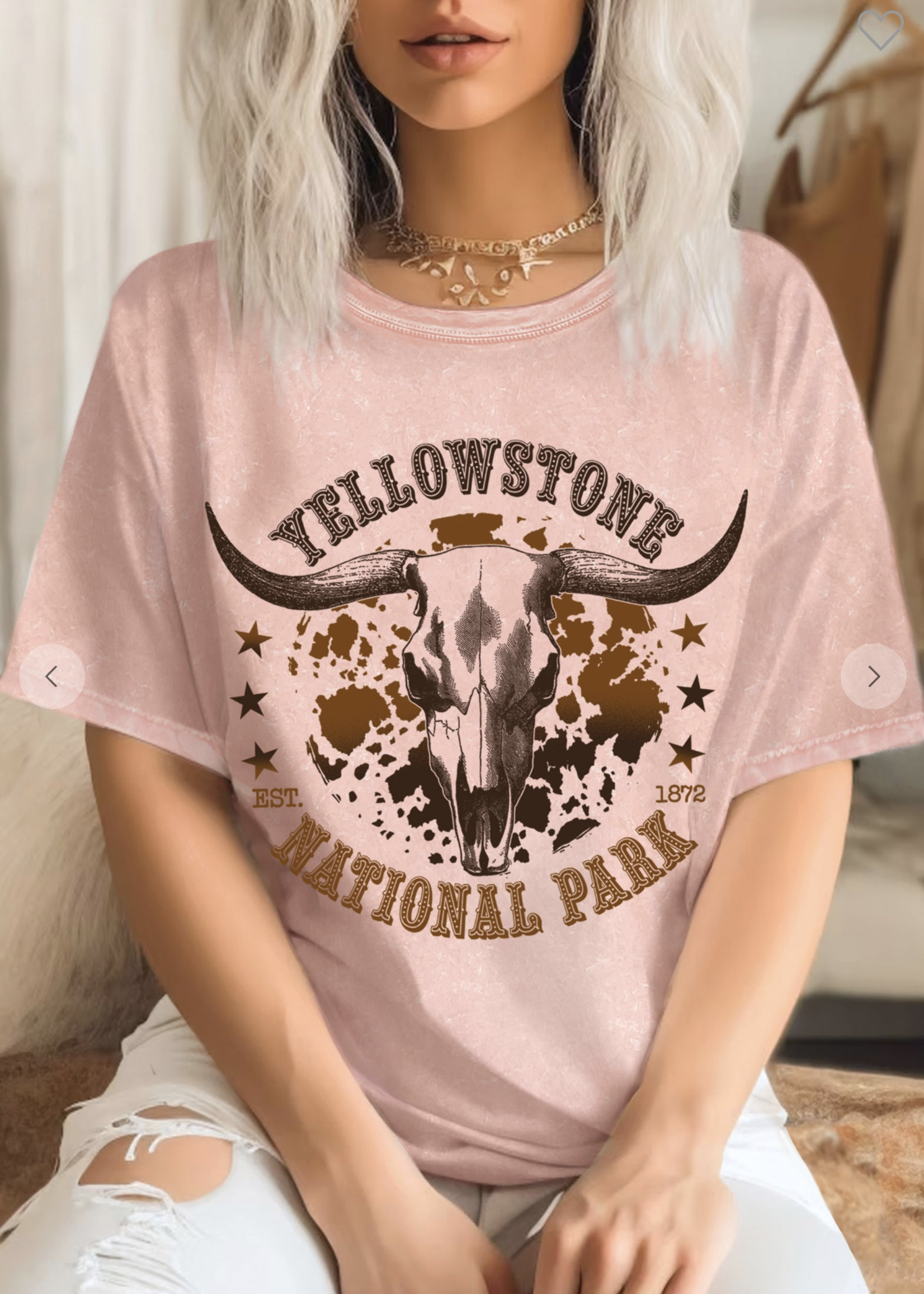 Yellowstone Cow Skull Graphic T-Shirt