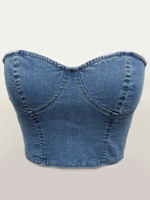 Nunca Te Olvidare Denim Tube Top
