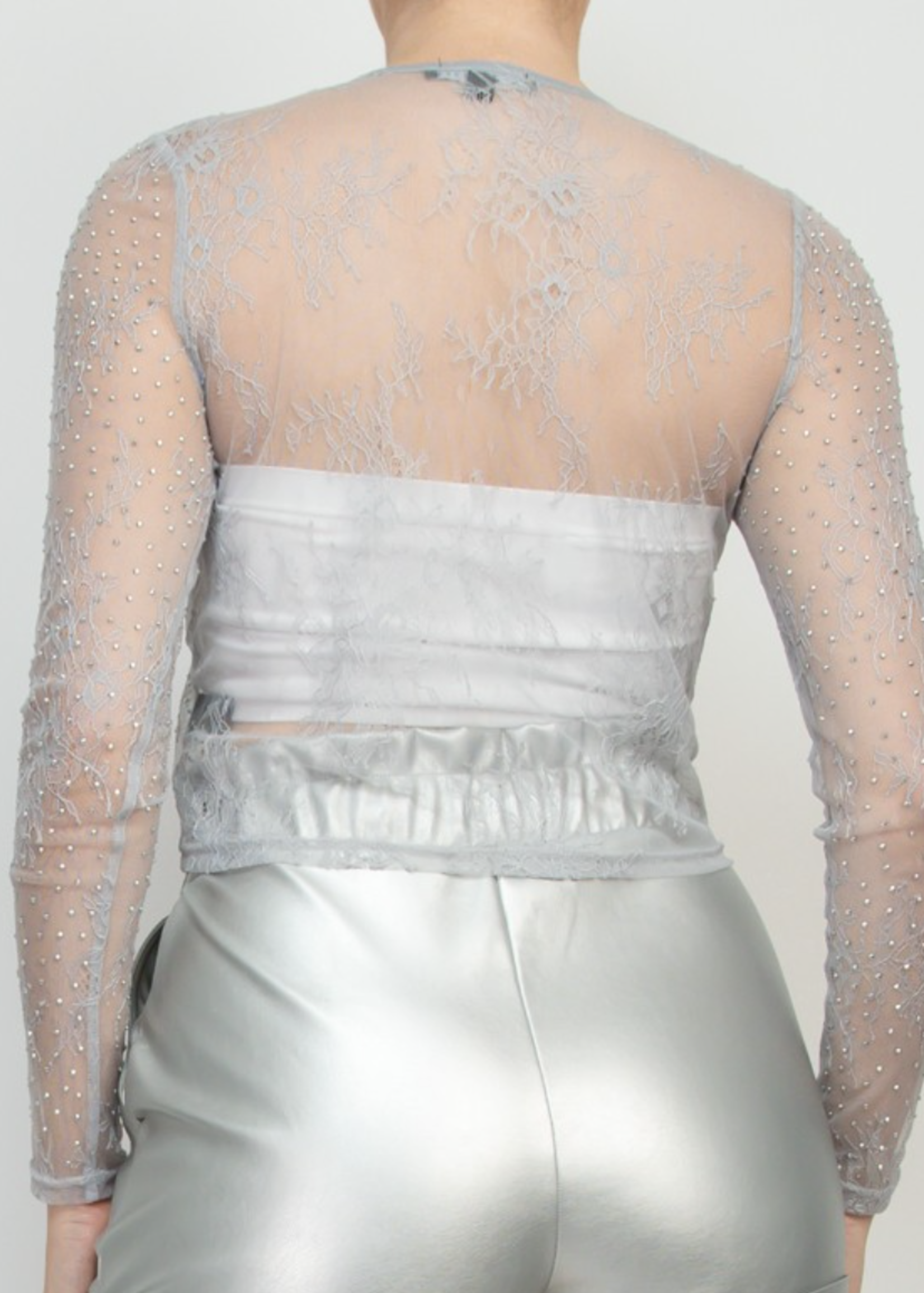 Bedazzle Lace Longsleeve Top
