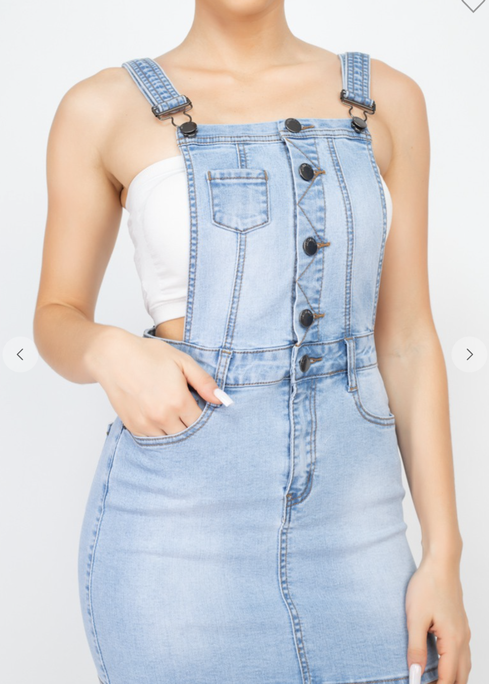 Fall Favorite Girl Denim Overall Dress