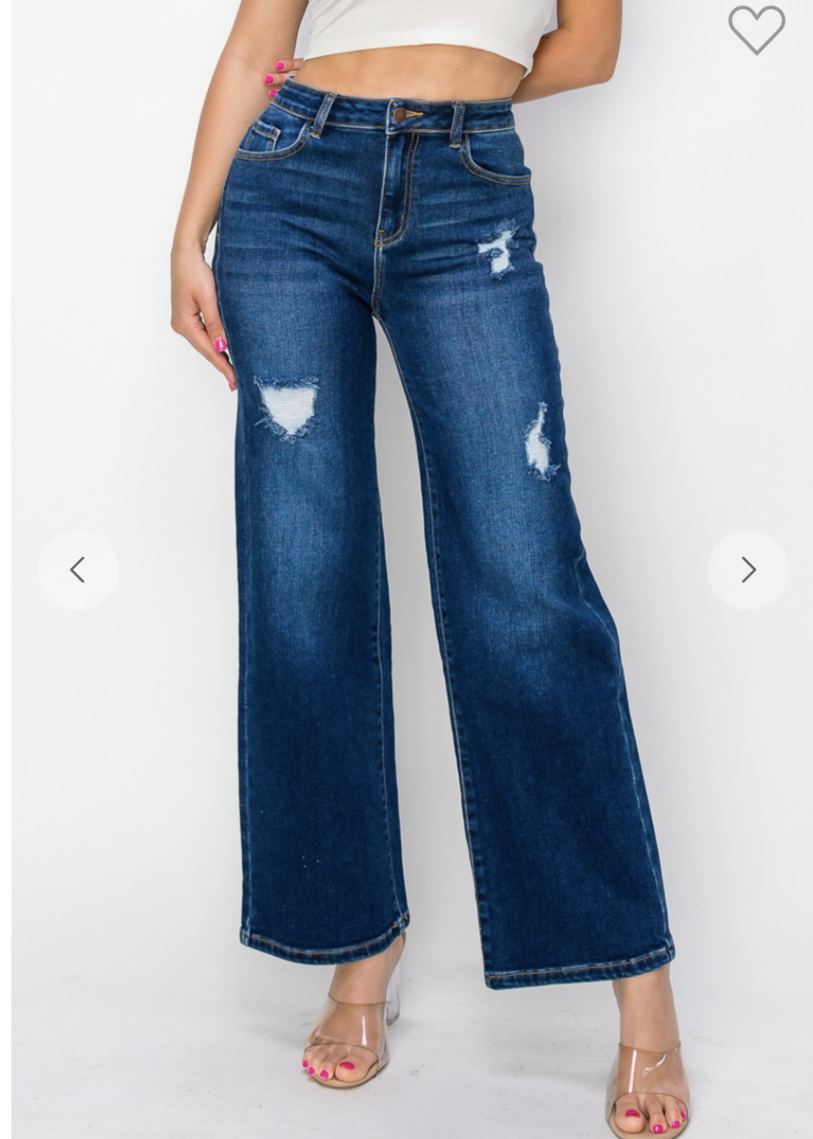 Pulling Me Back Wide Leg Jeans