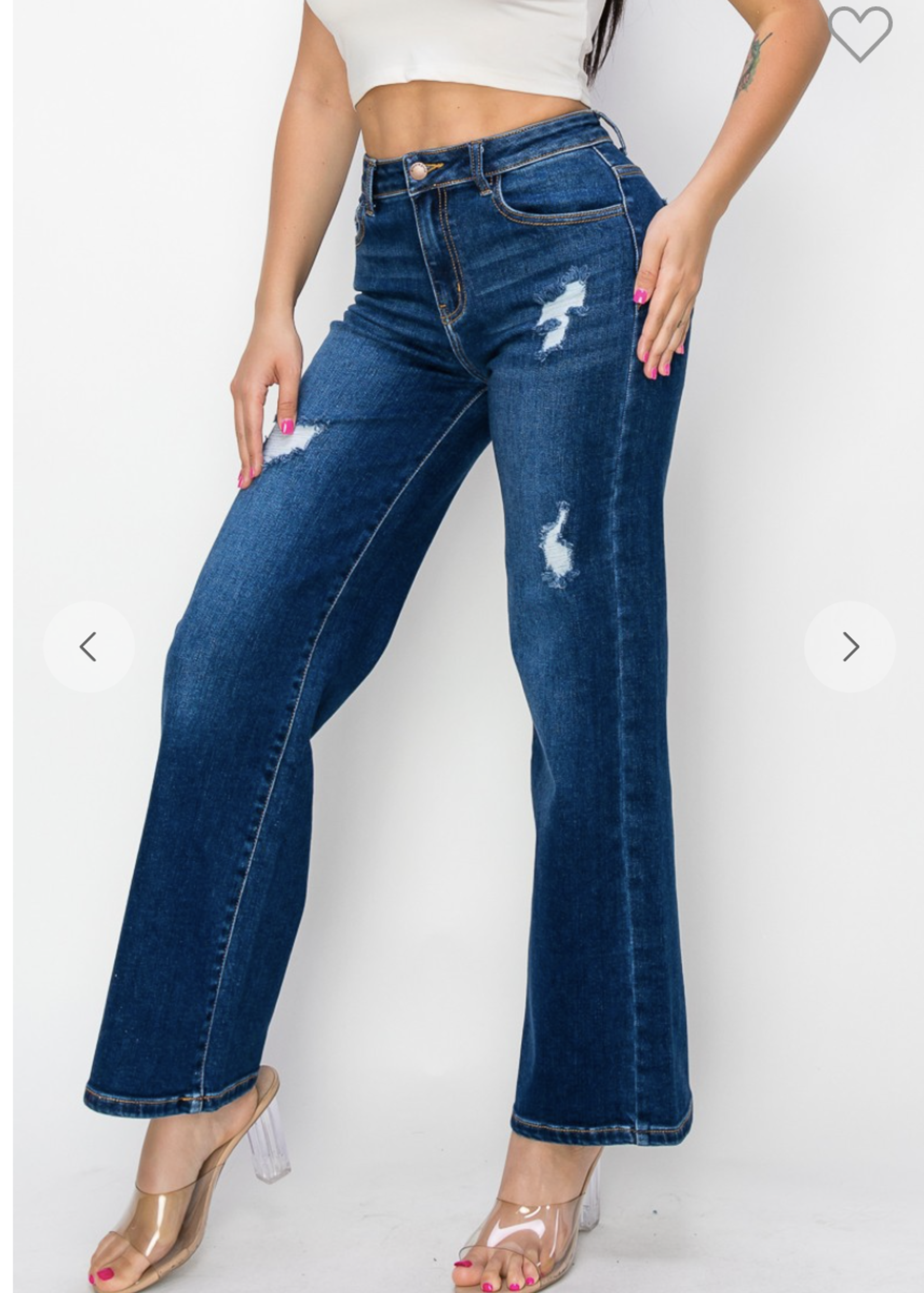 Pulling Me Back Wide Leg Jeans
