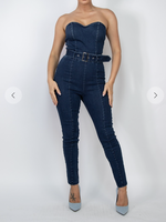 Slay For You Denim Jumpsuit