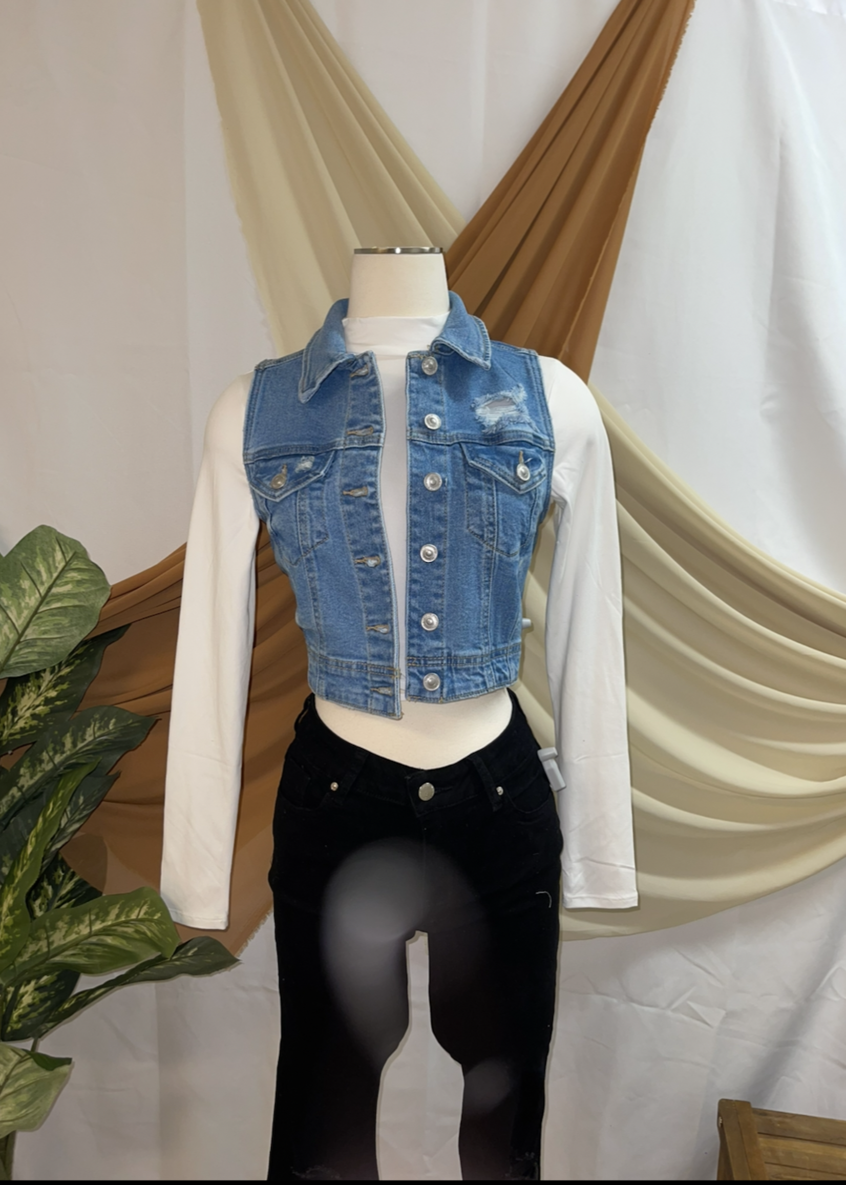 Yes Darling Denim Vest