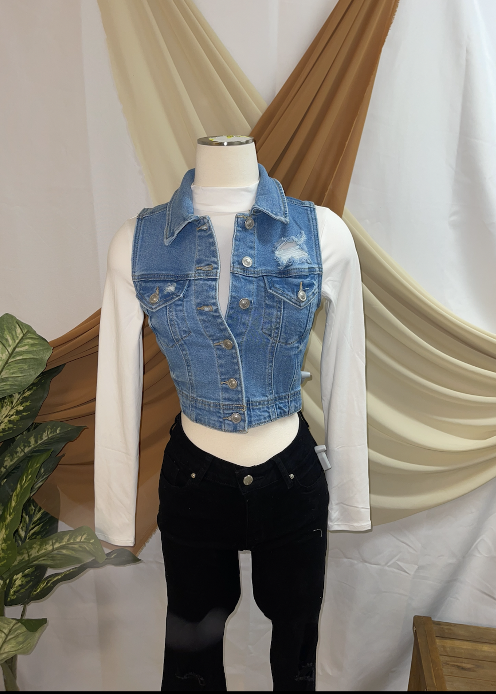 Yes Darling Denim Vest
