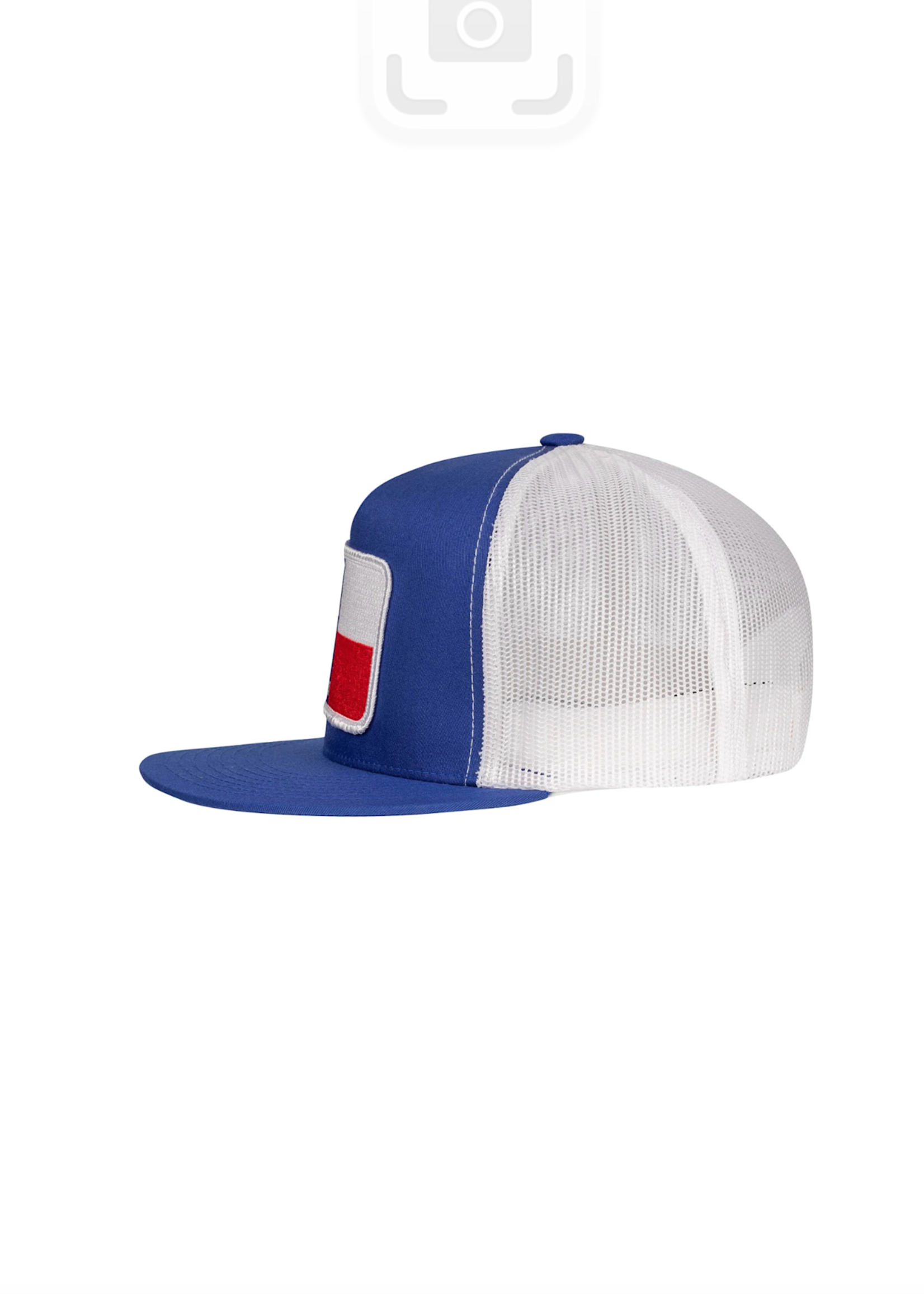 Lazy J Ranch Wear Blue & White 4" Texas Flag Elevation Cap