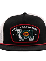 Lazy J Ranch Black & White Native Classic Rope Trucker Hat