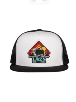 Lazy J Ranch White & Black Cactus Sunrise Classic Five Panel Trucker Hat