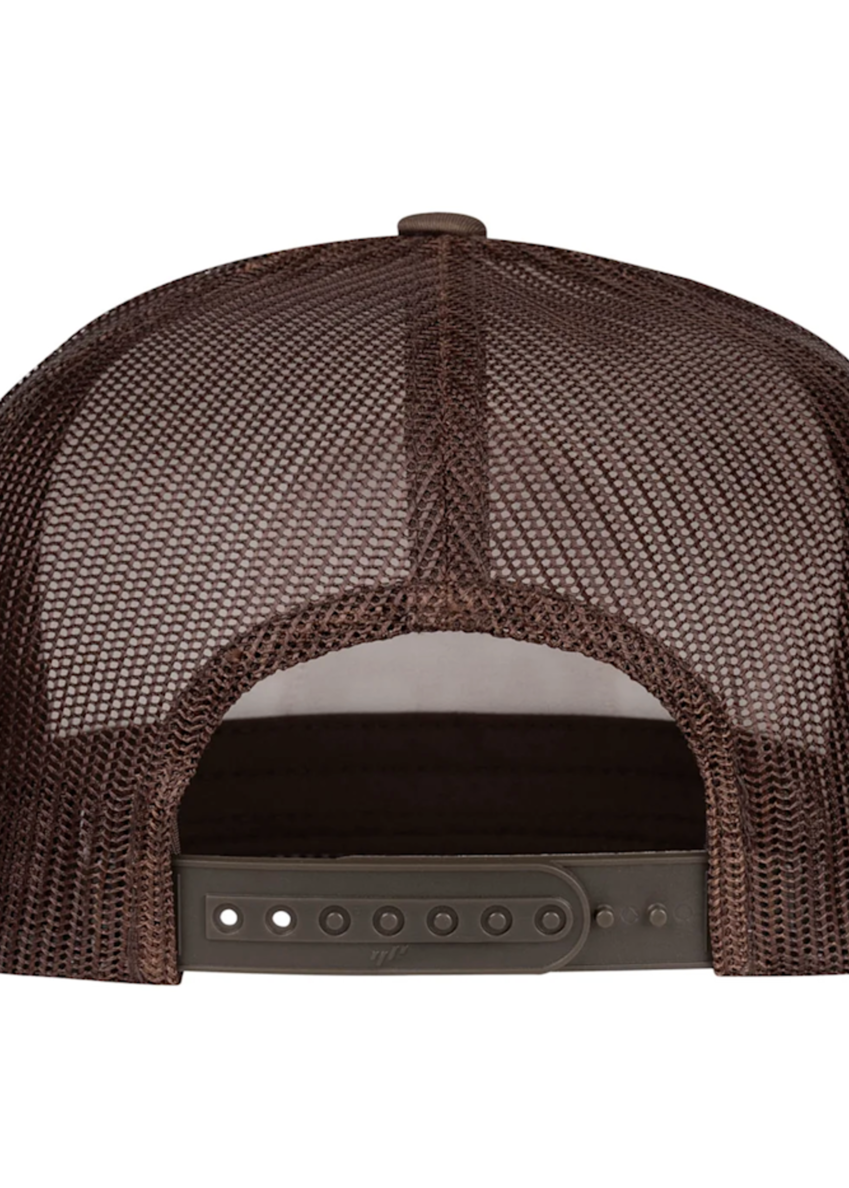 Lazy J Ranch White & Brown Rusty Arrowhead Classic Five Panel Trucker Hat