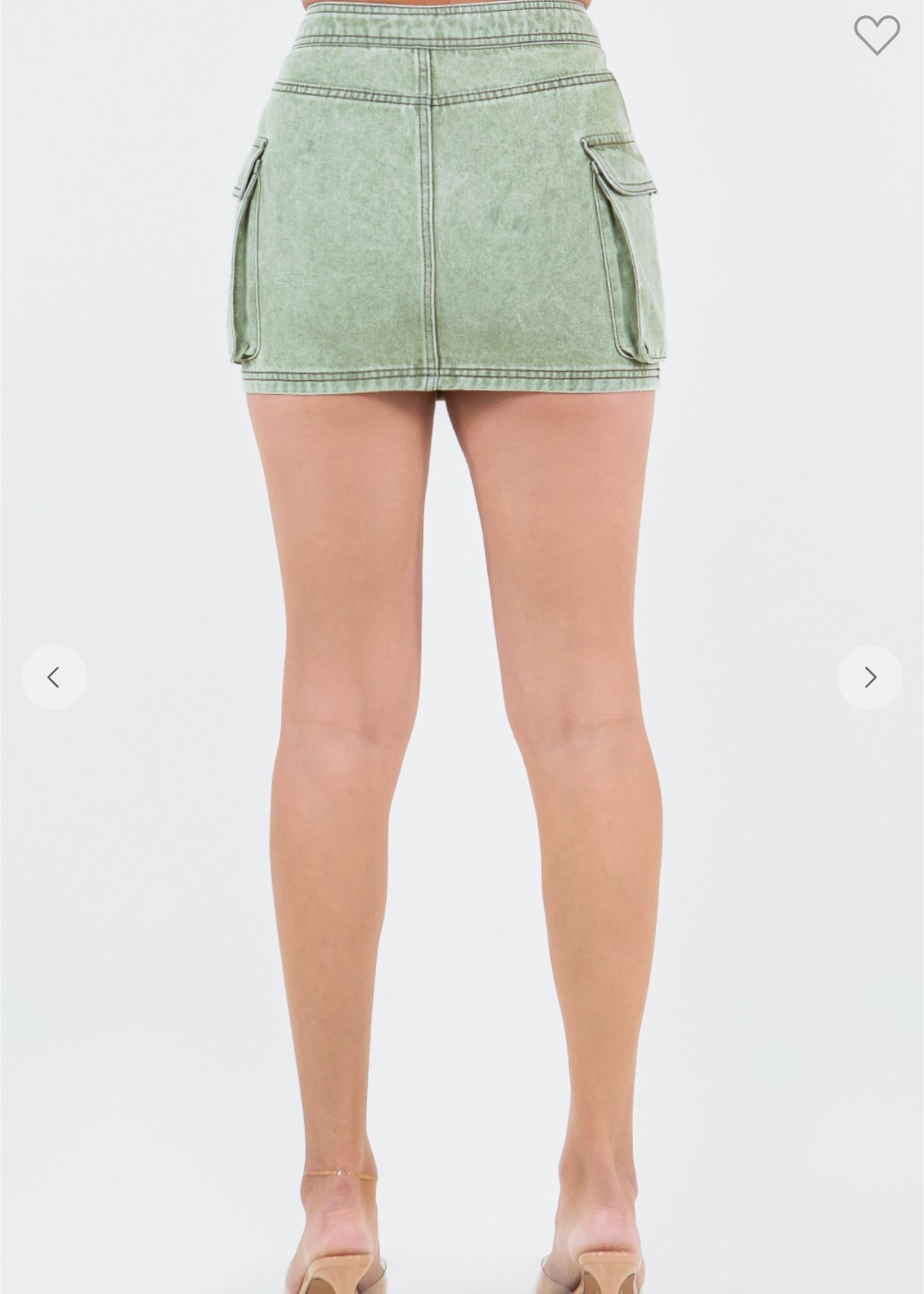 Vibes On Lock Denim Skirt